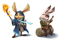 Load image into Gallery viewer, Fifth Fantasy: The Lepuna, a rabbit-like race of little people for 5th Edition D&D