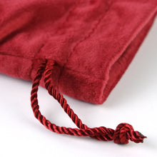 Load image into Gallery viewer, Red Dice Bag with PU Leather+Velvet Splicing Design Drawstring Pouch for RPG D&amp;D Dices, Coins and Board Game Accessories Storage