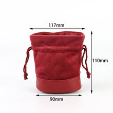 Load image into Gallery viewer, Red Dice Bag with PU Leather+Velvet Splicing Design Drawstring Pouch for RPG D&amp;D Dices, Coins and Board Game Accessories Storage