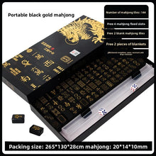 Load image into Gallery viewer, 144 Piece Portable Mahjong Set Complete with 2 Dices &amp; 4 Racks, Classic Tile Game for Home Travel Party Night Holiday Gift
