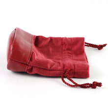 Load image into Gallery viewer, Red Dice Bag with PU Leather+Velvet Splicing Design Drawstring Pouch for RPG D&amp;D Dices, Coins and Board Game Accessories Storage