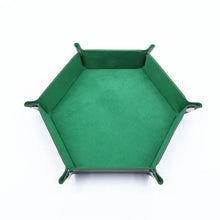 Load image into Gallery viewer, Dice Tray Hexagon  Rolling Holder Folding PU Leather  Trays For Dice Games Like RPG, DND And Other Table Games