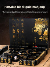 Load image into Gallery viewer, 144 Piece Portable Mahjong Set Complete with 2 Dices &amp; 4 Racks, Classic Tile Game for Home Travel Party Night Holiday Gift