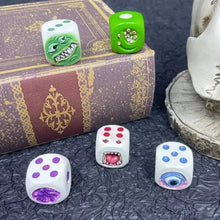 Load image into Gallery viewer, Resin Monster Face Dice Set Halloween Tabletop RPG Board Game Props for Dungeons &amp; Dragons TTRPG Dice Collection
