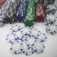 Load image into Gallery viewer, Poker Chip Set For Texas Holdem, Blackjack, Gambling With Carrying Case Cards Buttons And Dice Style Casino Chips