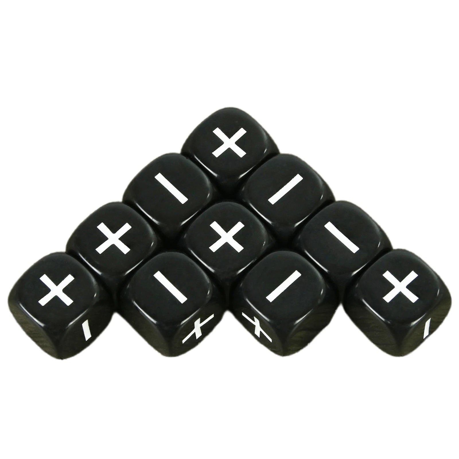 10pcs Fate Dice White Black 16mm D6 Role Playing Game Fudge Dice for Tabletop Board Games