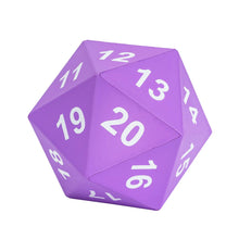 Load image into Gallery viewer, Cusdie 80MM Foam D20 Dice New Decompression Dice Big Size Elastic Unzip Polyhedral Dice for Relieve Stress RPG Collection Gift