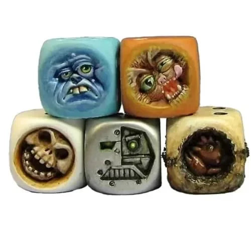Resin Monster Face Dice Set