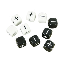 Load image into Gallery viewer, 10pcs Fate Dice White Black 16mm D6 Role Playing Game Fudge Dice for Tabletop Board Games