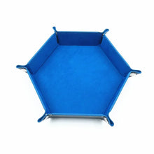 Load image into Gallery viewer, Dice Tray Hexagon  Rolling Holder Folding PU Leather  Trays For Dice Games Like RPG, DND And Other Table Games