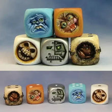 Load image into Gallery viewer, Resin Monster Face Dice Set Halloween Tabletop RPG Board Game Props for Dungeons &amp; Dragons TTRPG Dice Collection