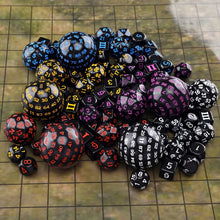 Load image into Gallery viewer, 15Pcs Polyhedral Dice Table Game Dice for DND RPG Dungeons and Dragons D3 D4 D5 D6 D7 D8 D10 D% D12 D16 D20 D24 D30 D60 D100