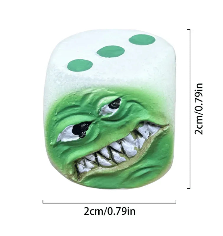 Resin Monster Face Dice Set