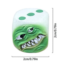 Load image into Gallery viewer, Resin Monster Face Dice Set Halloween Tabletop RPG Board Game Props for Dungeons &amp; Dragons TTRPG Dice Collection