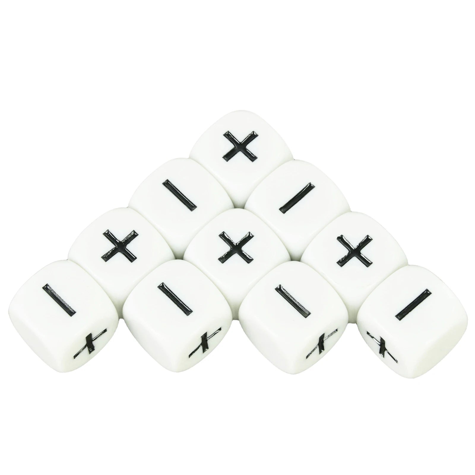10pcs Fate Dice White Black 16mm D6 Role Playing Game Fudge Dice for Tabletop Board Games