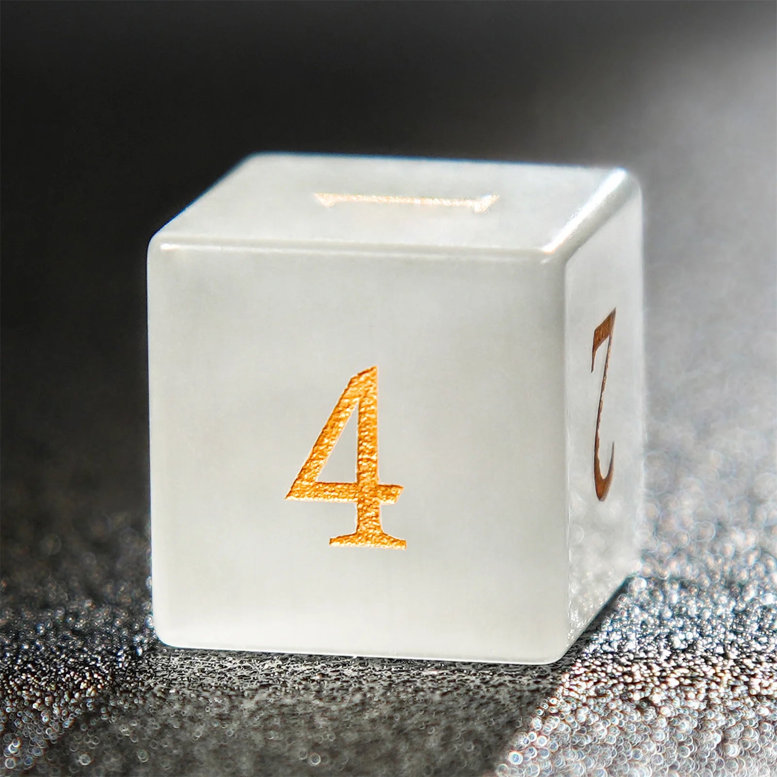 White Jade Gemstone Polyhedral Dice