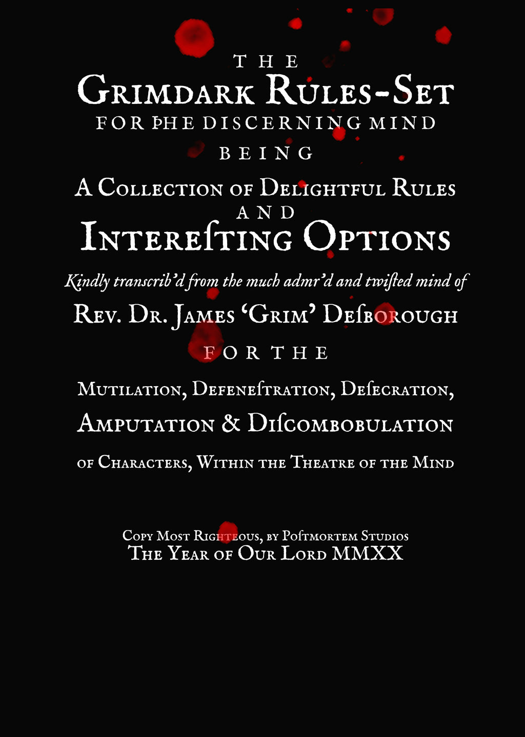 Grimdark: Deadly, Nasty Rules for the World's Most Ubiquitous RPG (PDF)