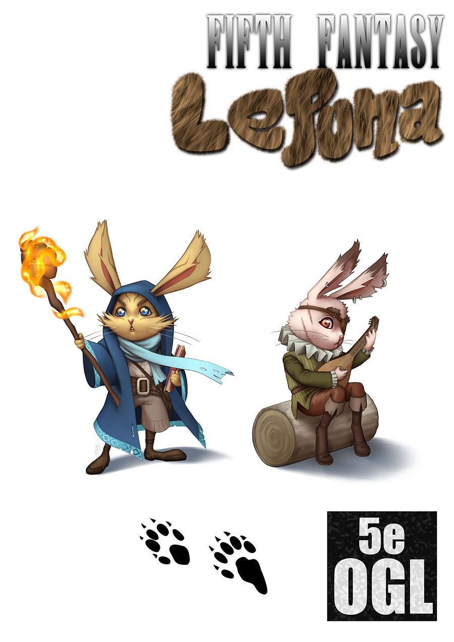 Fifth Fantasy: The Lepuna, a rabbit-like race of little people for 5th Edition D&D (PDF)